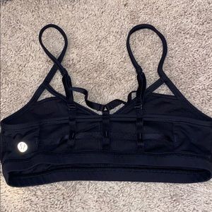 Rare black strappy lululemon bra size 4
